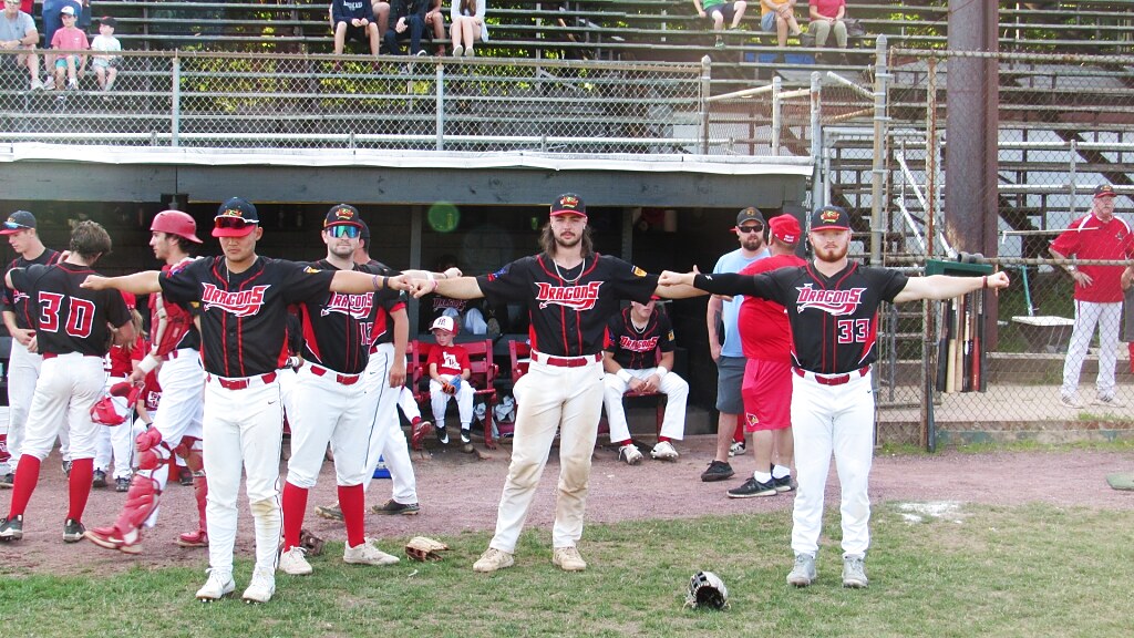 Dragons in action against the Utica Blue Sox.